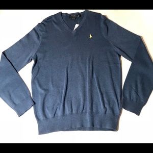NWT Polo Ralph Lauren V-Neck Sweater stadium 1992